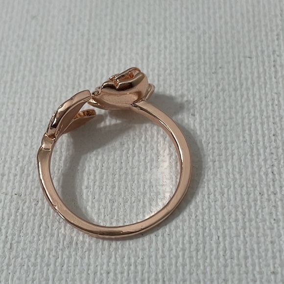 Dainty Rose Flower Rose Gold Ring - Picture 12 of 14